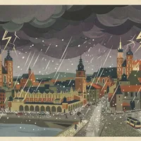 Burza i gradobicie nad Krakowem