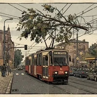 Drzewo spadło na sieć trakcyjną