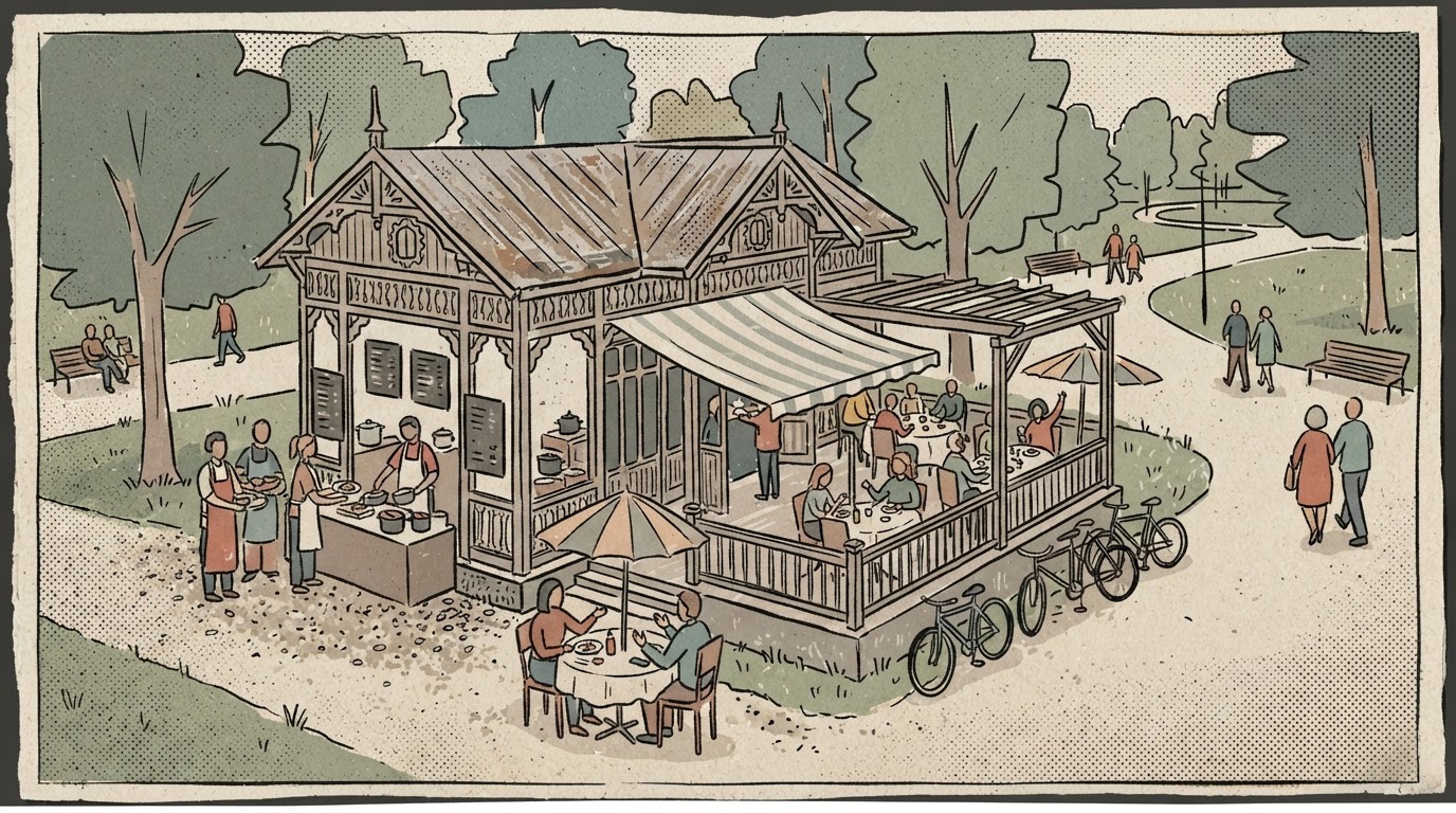 Jordanówka w Parku Jordana pod gastronomię