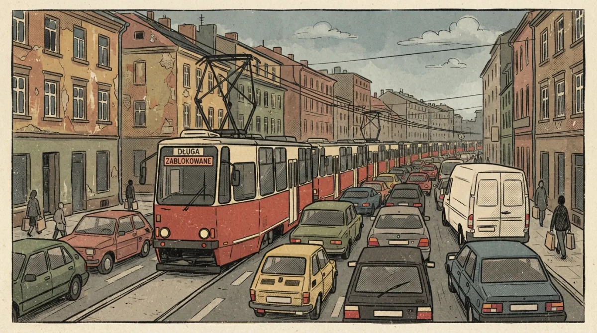 Tramwaje wciąż blokowane na Długiej