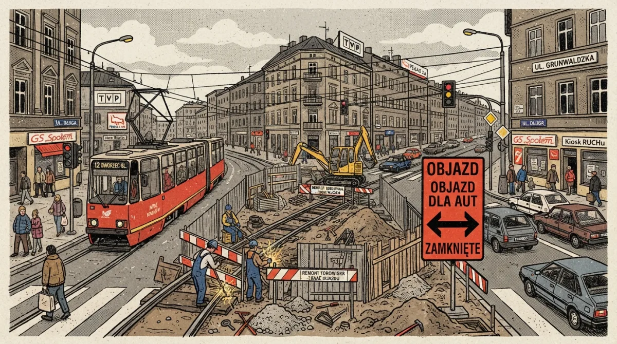 Remont skrzyżowania Obrońców Modlina i Brandla