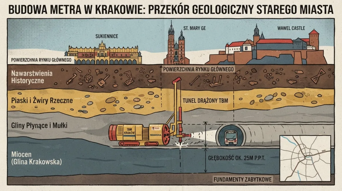 Krakowskie metro: dokumenty dopiero pod koniec 2027