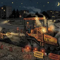Rondo Barei: nocne asfaltowanie
