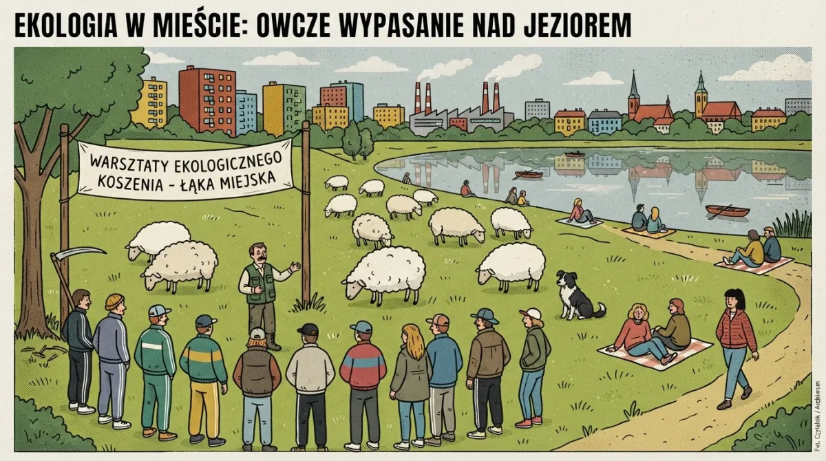 Zielone kosiarki: warsztaty z owcami na Zakrzówku