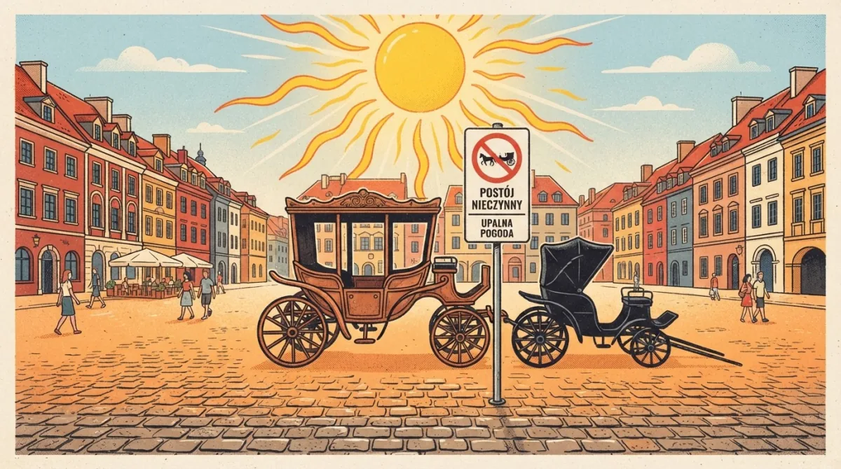 Upalny weekend: postój dorożek zamknięty