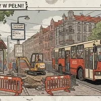 Al. Krasińskiego: remont przystanku Jubilat 04