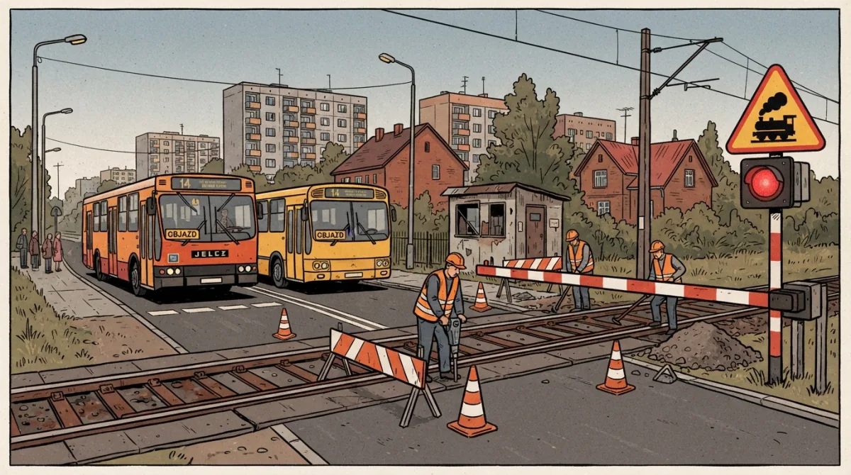 Półłanki: remont przejazdu, objazdy autobusów
