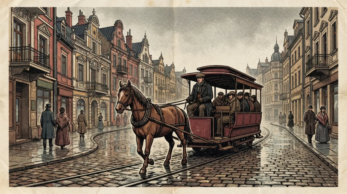 28 sierpnia 1882: budowa pierwszego tramwaju konnego