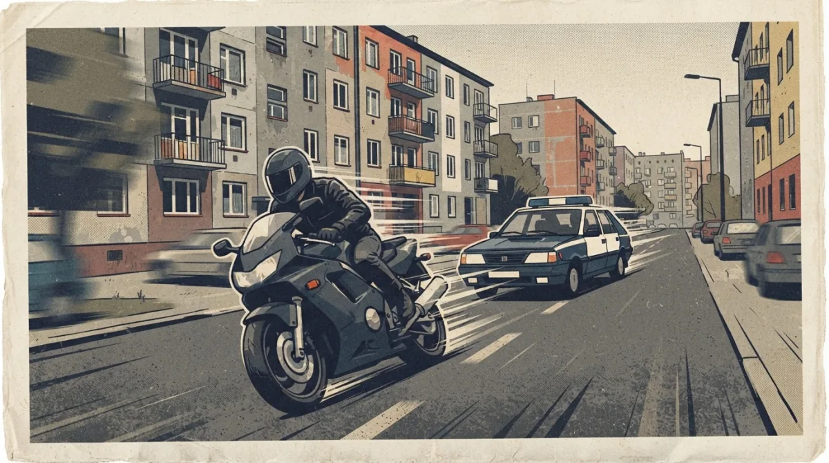 Pościg za motocyklistą na ul. Wielickiej