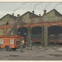 Ogień w hali zajezdni MPK przy Brożka
